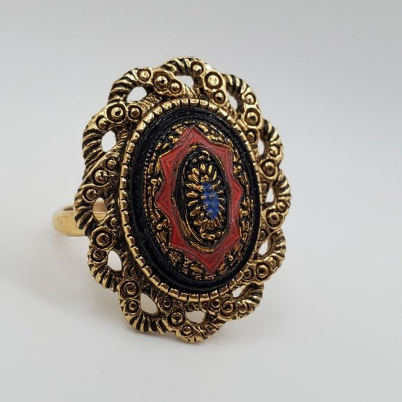 Vintage Sarah Coventry Moroccan Matrix Art Ring - Picture 6 of 6